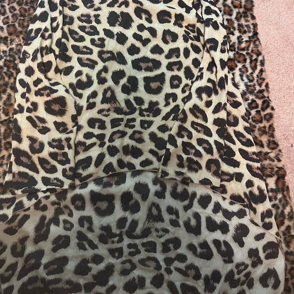 SHEIN Leopard Print Women's Robe in Beige and Black